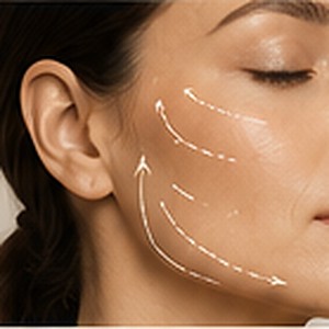 Extended Deep Plane Facelift — facial rejuvenation with lift contour markings