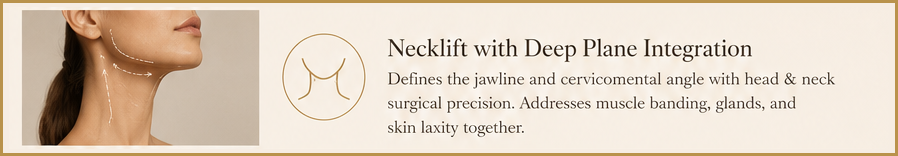 Necklift with Deep Plane Integration — restores jawline and cervicomental angle